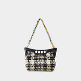 Small Peak Hobo Bag - Alexander McQueen - Tweed - Multi