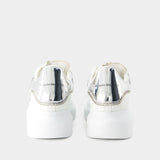 Oversized Sneakers - Alexander Mcqueen - Leather - White/Silver