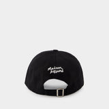 Large Fox Head 6p Cap - Maison Kitsune - Cotton - Black