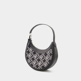 Moon Diamant Mini Eclips Hobo Bag - Marine Serre - Leather - Black