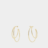 Moon Hoops 65Mm Earring - Marine Serre - Gold - Brass