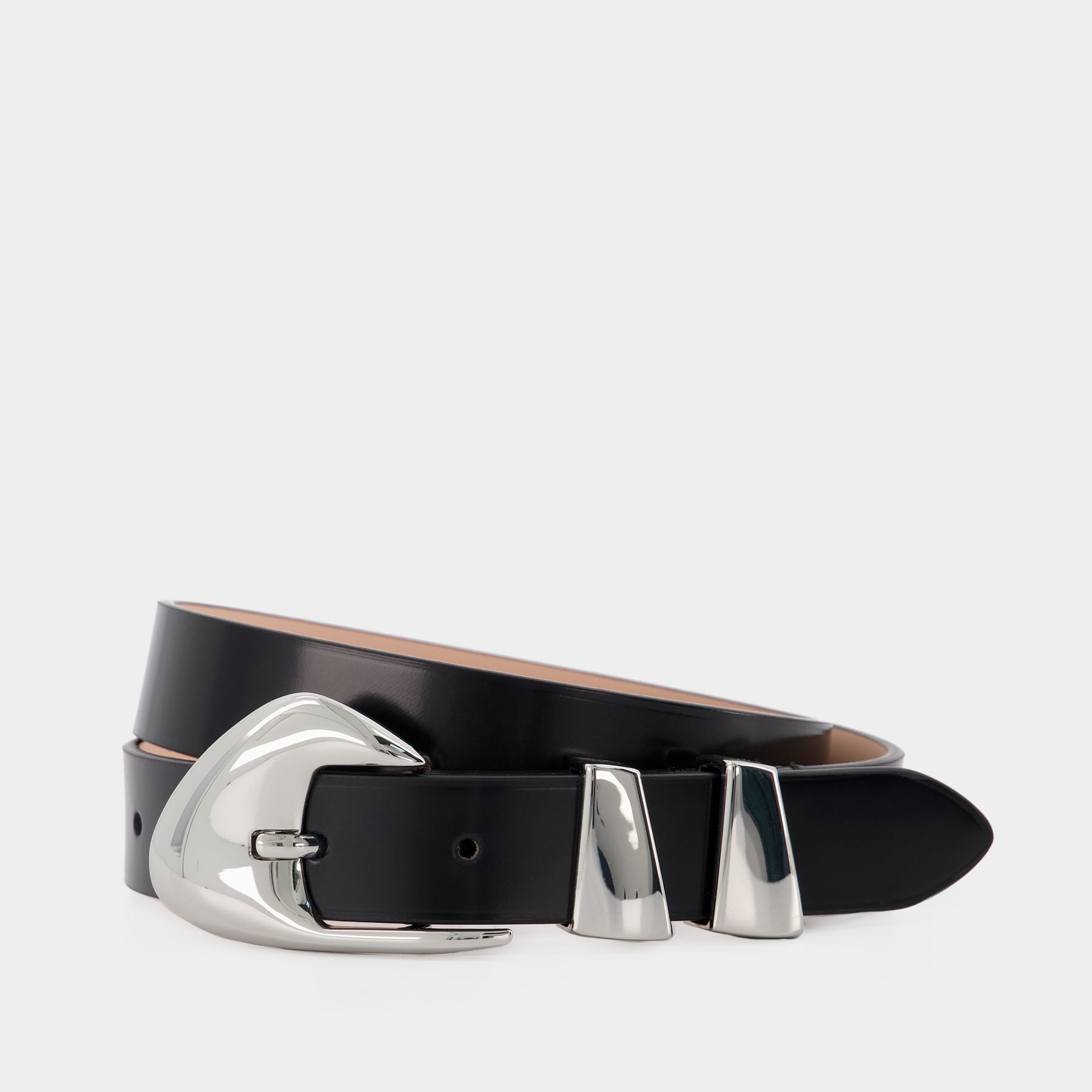 Moore Belt By Far Black Patent Leather