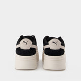 Mayze Stack Baskets in Black Leather