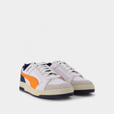 Slipstream Retro Baskets in White Leather