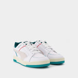 Slipstream Retro Sum in White and Blue Leather