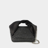 Crystal Midi Twister Hobo Bag - J.W. Anderson - Black - Leather