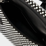 Crystal Midi Twister Hobo Bag - J.W. Anderson - Black - Leather