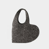 Heart Shopper Bag - Coperni - Tweed - Black