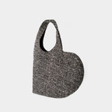 Heart Shopper Bag - Coperni - Tweed - Black