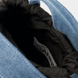 Mini Recycled Tech Shopper Bag - Ganni - Synthetic - Denim