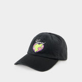 Patch Cap - Ganni - Cotton - Beige