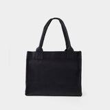 Large Easy Tote Bag - Ganni - Cotton - Black