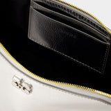 Ganni Bou Zipped Clutch - Ganni - Synthetic Leather - Silver