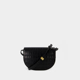 Saddle Bag - Chylak - Leather - Glossy Black Crocodile