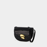 Saddle Bag - Chylak - Leather - Glossy Black Crocodile