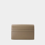 T-Flap Crossbody - Toteme - Leather - Taupe