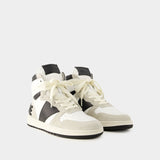 Rhecess Hi Sneakers - Rhude - Leather - White/Black