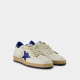Ball Star Sneakers - Golden Goose - White/Bluette - Leather