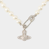 Lucrece Pearl Necklace - Vivienne Westwood - Brass - Silver