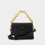 Burrow 24  Hobo Bag - Off White - Black/Clear - Leather