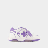 Out Of Office  Sneakers - Off White - White/Purple - Leather