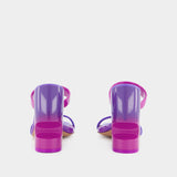 Bulky Slides - Off White - Fucsia/Morado - Charol