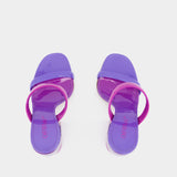 Bulky Slides - Off White - Fucsia/Morado - Charol