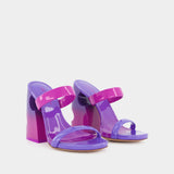 Bulky Slides - Off White - Fucsia/Morado - Charol