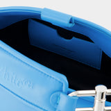 San Diego S Crossbody - Off White - Light Blue  - Leather