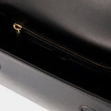 Plain Binder S Crossbody - Off White - Black - Leather