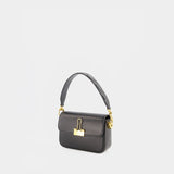 Plain Binder S Crossbody - Off White - Black - Leather