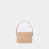 Plain Binder S Crossbody - Off White - Peach/Orange - Leather