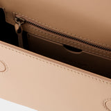 Plain Binder S Crossbody - Off White - Peach/Orange - Leather