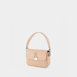 Plain Binder S Crossbody - Off White - Peach/Orange - Leather