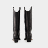 For Walking Boots - Off White - Leather - Black