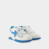 Ouf Of Office Sneakers - Off White - Leather - White Blue