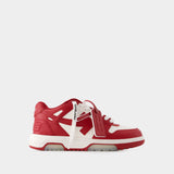 Out Of Office Sneakers - Off White - Leather - White/Burgundy
