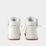 Out Of Office Mid Top Sneakers - Off White - Leather - White