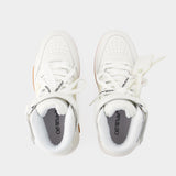 Out Of Office Mid Top Sneakers - Off White - Leather - White