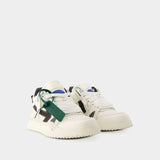 Midtop Sponge Sneakers - Off White - Leather - White/Black