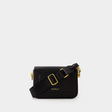 Hobo Plain Binder Bag - Off White - Leather - Black