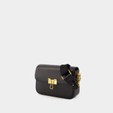 Hobo Plain Binder Bag - Off White - Leather - Black