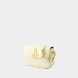 Hobo Plain Binder Bag - Off White - Leather - Beige