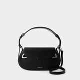 Clam Hobo Bag - Off White - Leather - Black