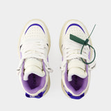 Midtop Sponge Sneakers - Off White - Leather - White/ Lilac