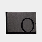 Logo Pixel Scarf - Off White - Wool - White