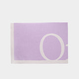 Logo Pixel Scarf - Off White - Wool - Purple/White