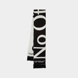 Wo No Offence Scarf - Off White - Wool - Black/White