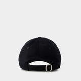 Drill Cap - Off White - Cotton - Black/White