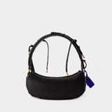 Edge Weaving Shoulder Bag - Off White - Leather - Black